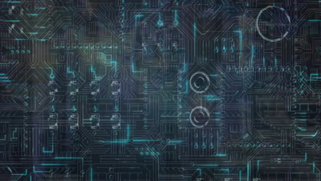 animation of computing board over network of connections