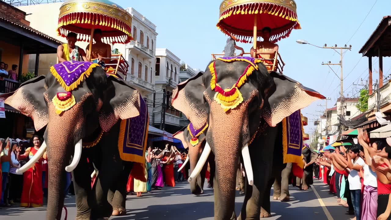 Royal Elephant Parade in Southeast Asia