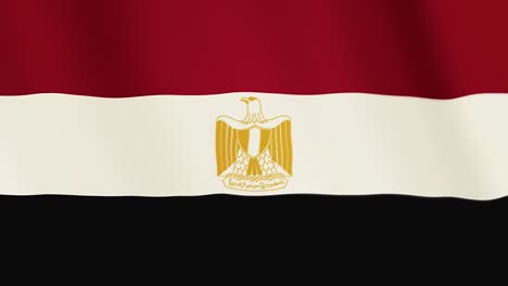 egypt flag waving animation. full screen. symbol of the country