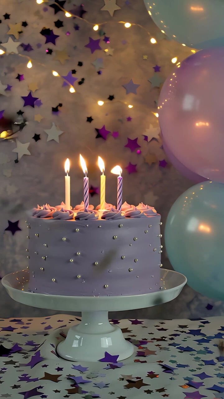 Fondo de cumpleaños con globos 4K