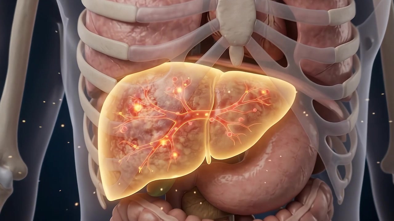 3D Medical Animation of an Infected Human Liver