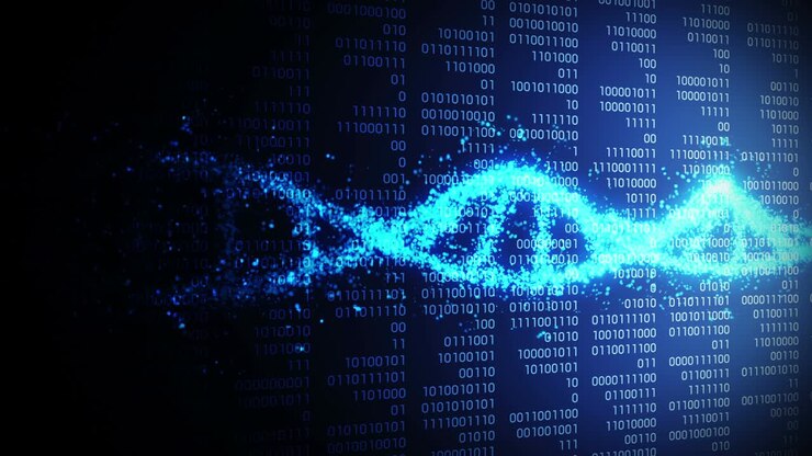 DNA molecule helix as a symbol for genetics code. Medicine and technology concept. Science biotechnology. Loop animation.
