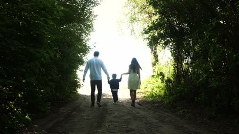 family walk in the park