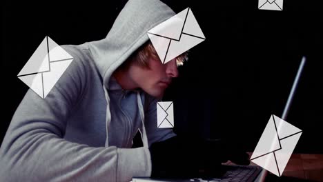 hacker reading emails 4k