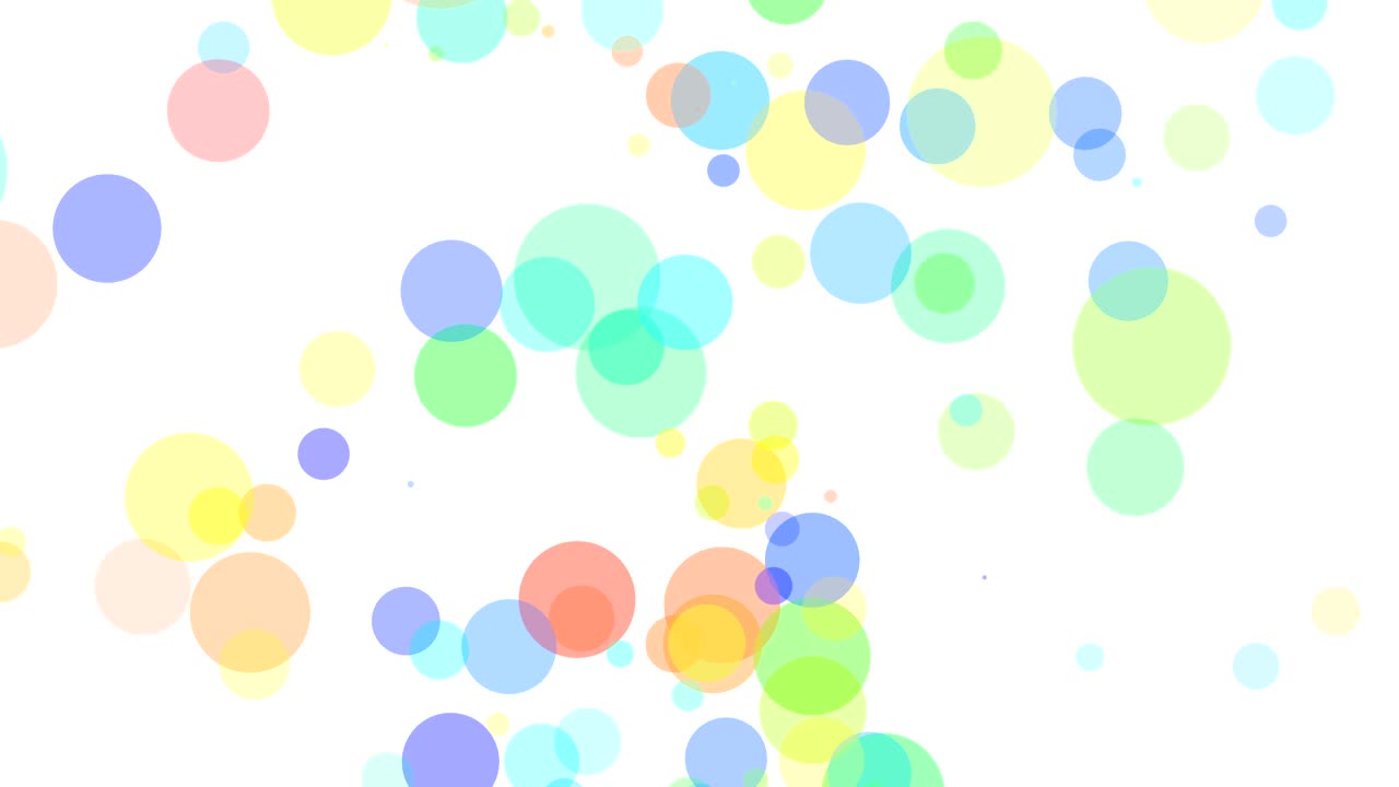 다채로운 거품이 떠다니고 있습니다.