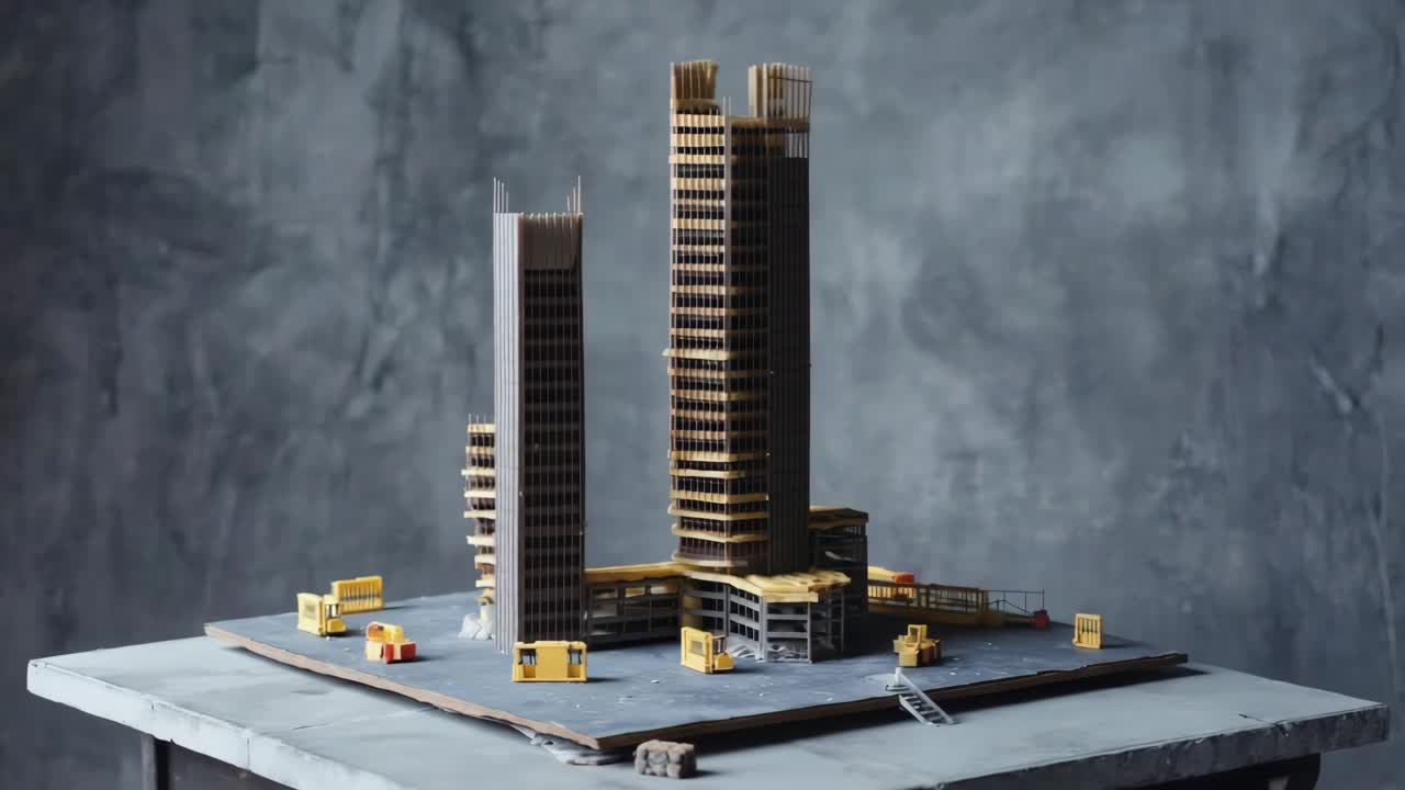 Building Model of Skyscrapers and Urban Development