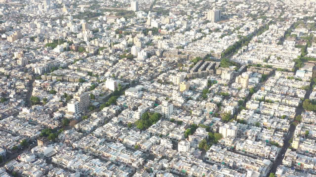 인구 밀도가 높은 도시 의 공중 사진