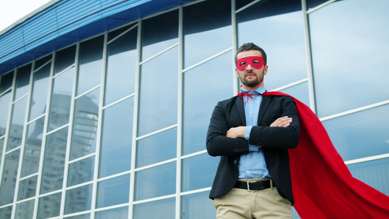 Businessman in Superhero Costume