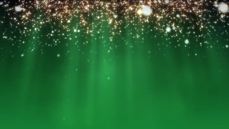 Animation-of-white-spots-of-light-flashing-and-moving-on-seamless-loop-on-green-background