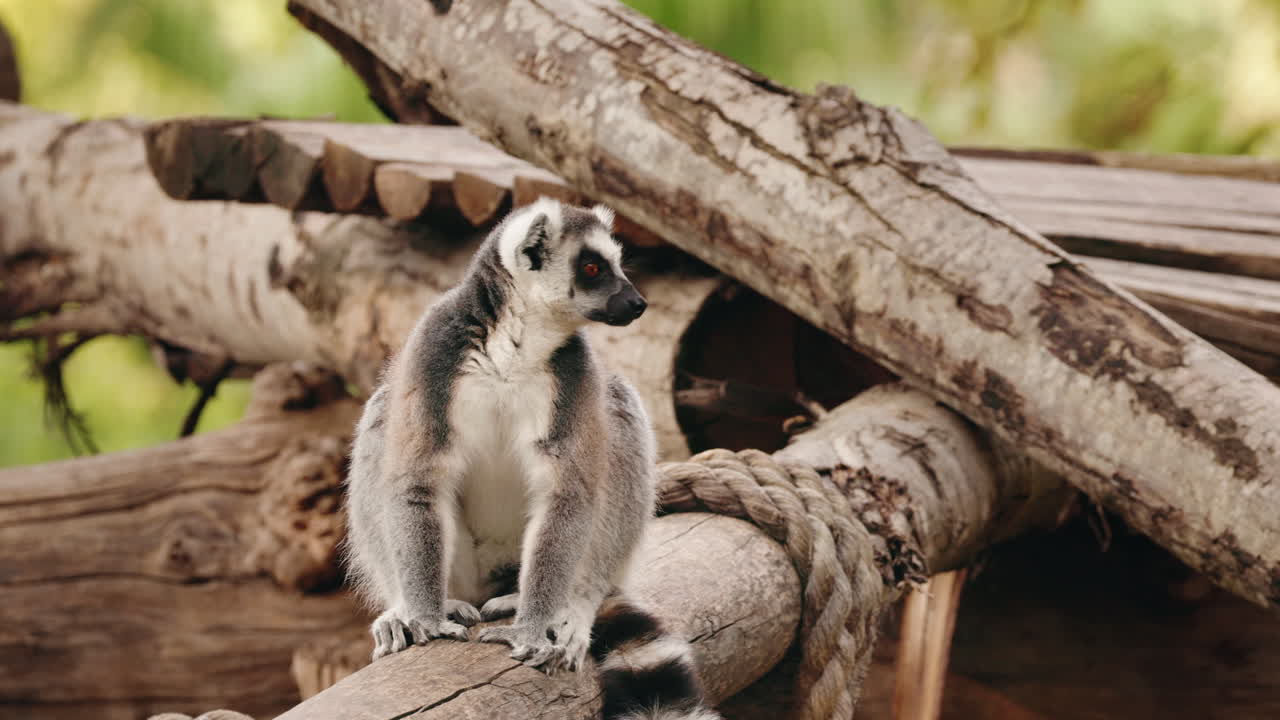 Lemur on a Tree Branch