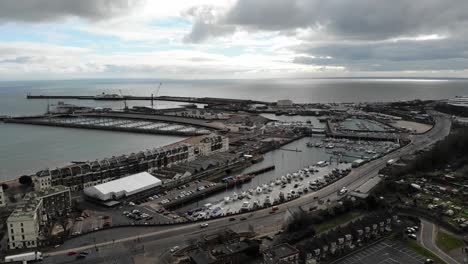disparo de drones del puerto de dover, kent, reino unido