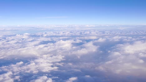 bright and beautiful blue sky landscape background, higher fluffy movement clouds layer by layer, amazing colorful paradise