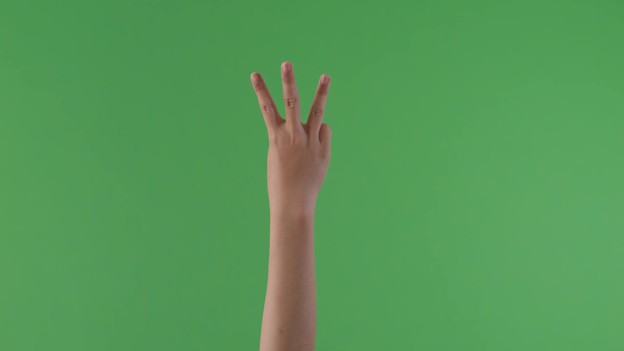 손은 3번을 보여줍니다.