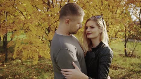 couple in autumn park