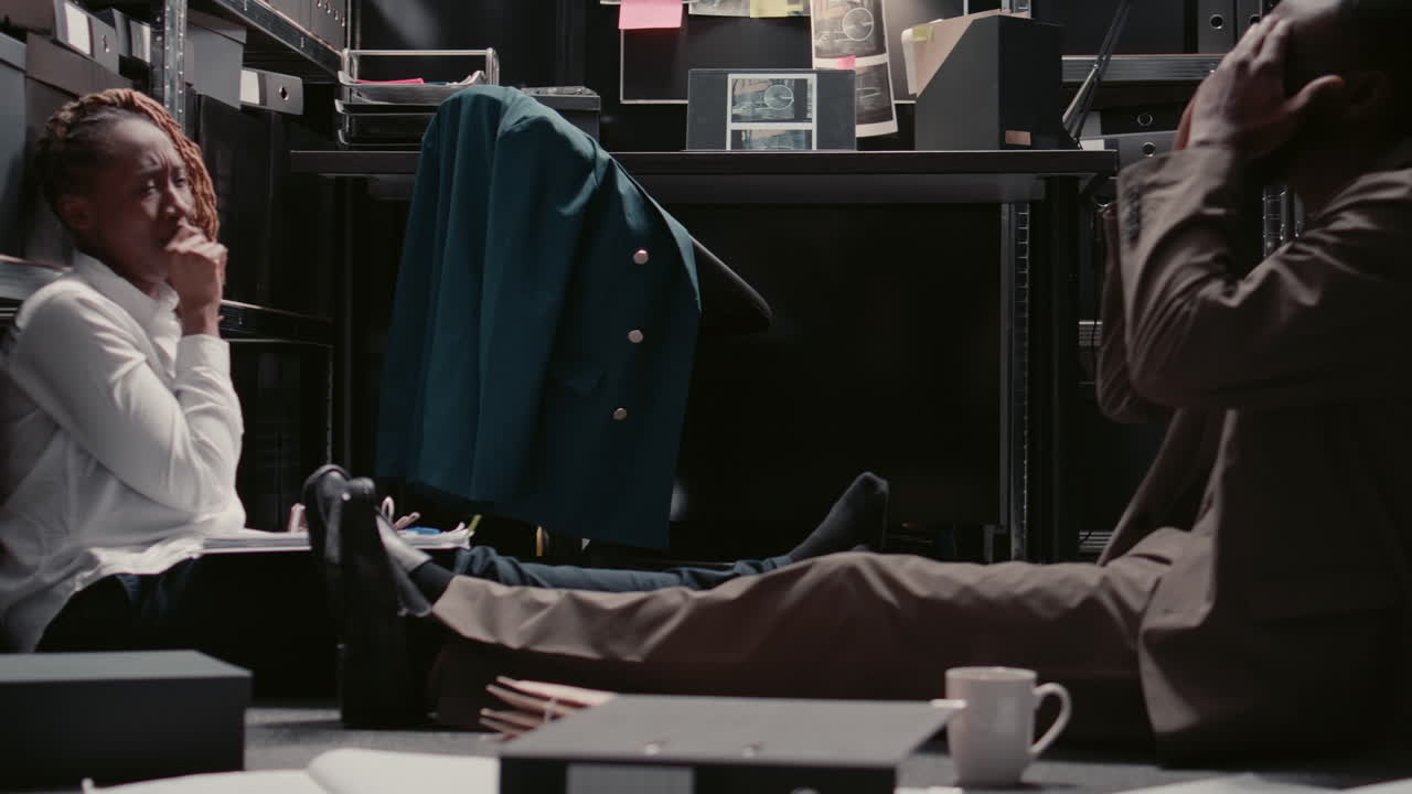 Detectives in Crime Scene Office