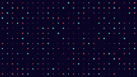 Dynamic-pattern-of-green-and-purple-dots-on-a-black-background