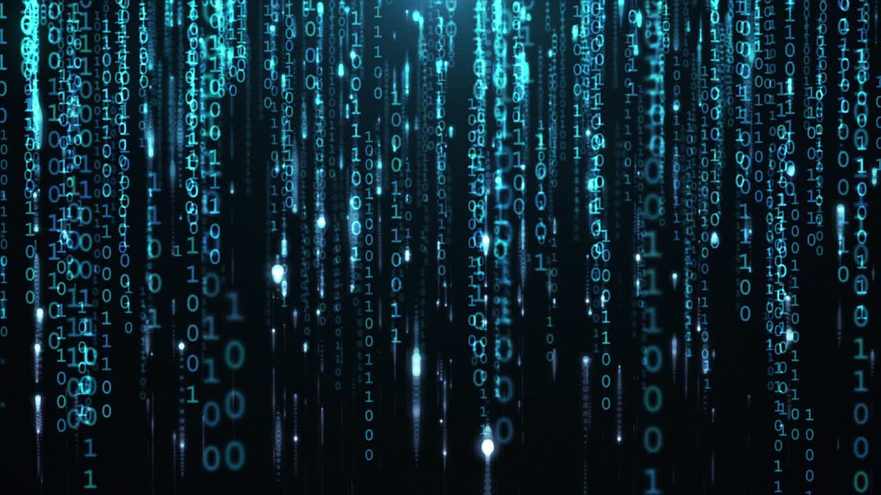 Binary Code Animation - 4K Loopable