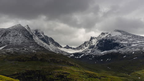beautiful overview of the part of jotunheimen mountain range called hurrungane