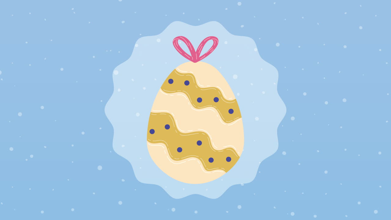 золотое весеннее яйцо рисованная анимация