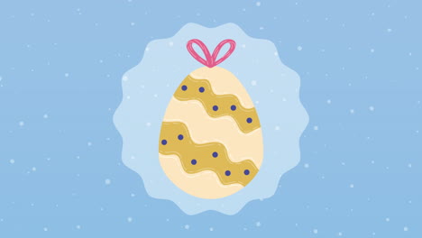 goldenen frühlings-eier bemalte animation