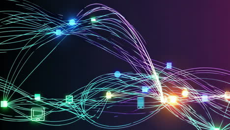 abstract global network and data flow