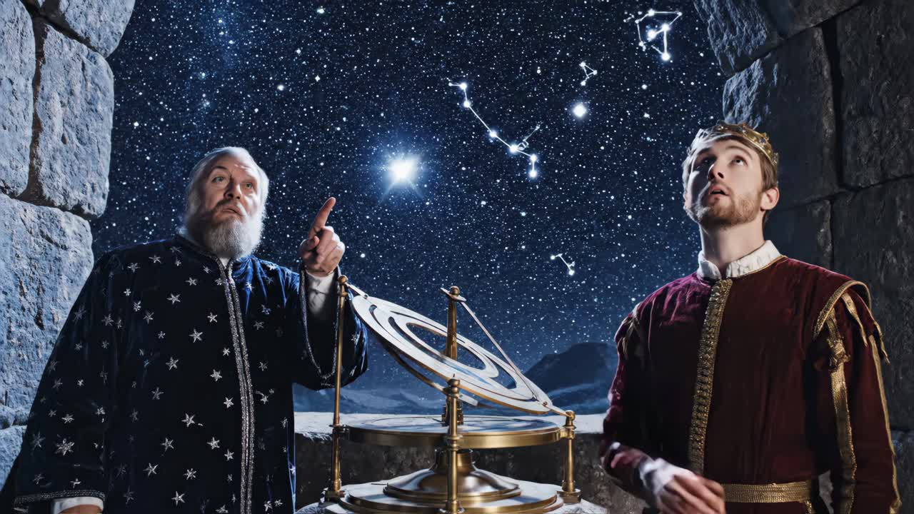 King and Wizard Observe the Night Sky