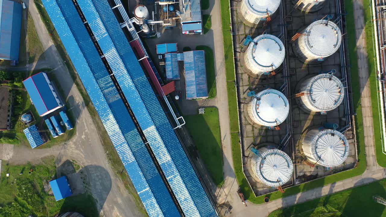 도시의 정유 산업 현장 조감도