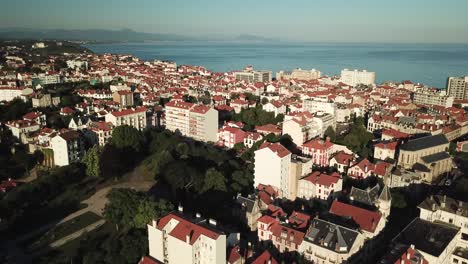 biarritz city with sea in background, france