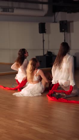 contemporary dance performance in a studio