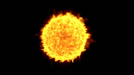 3d animation of the sun star.