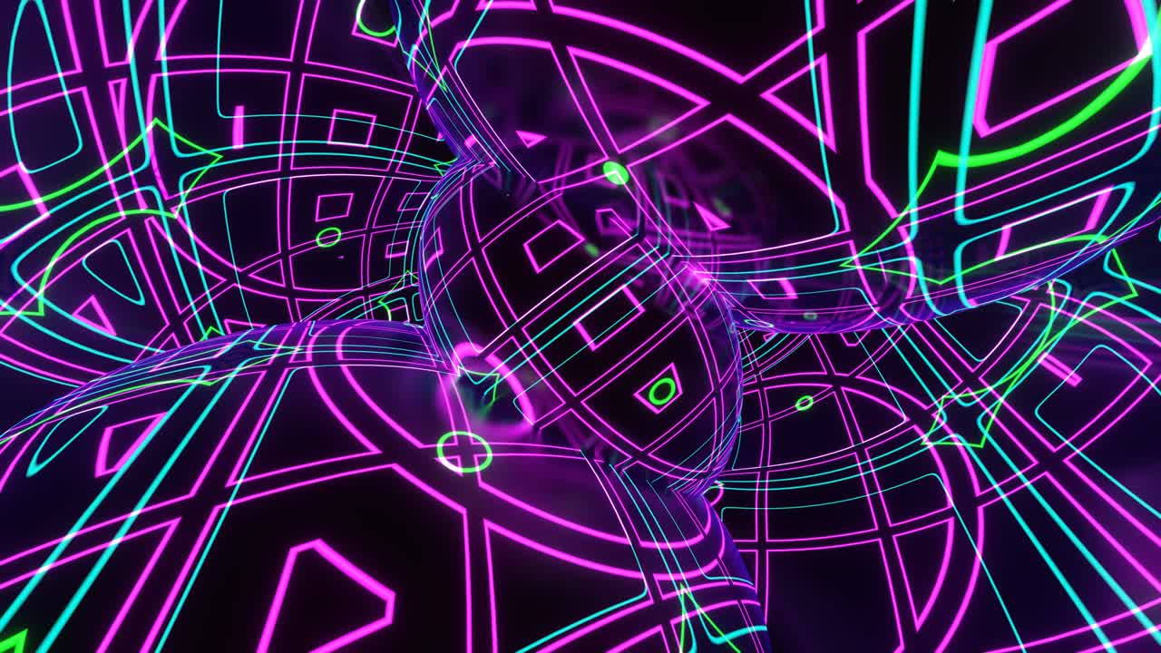 la abstracción de fondo del bucle vj para el club nocturno.