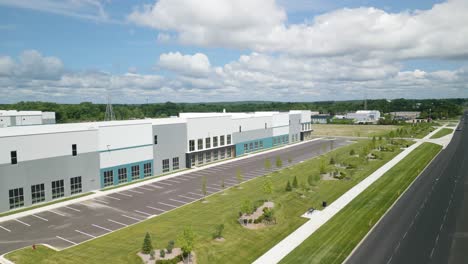 new modern warehouse in united states suburb