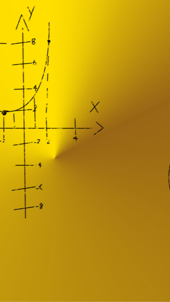 animación de fórmulas matemáticas escritas a mano sobre un fondo amarillo