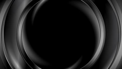schwarze abstrakte fließende ringkreis-video-animation
