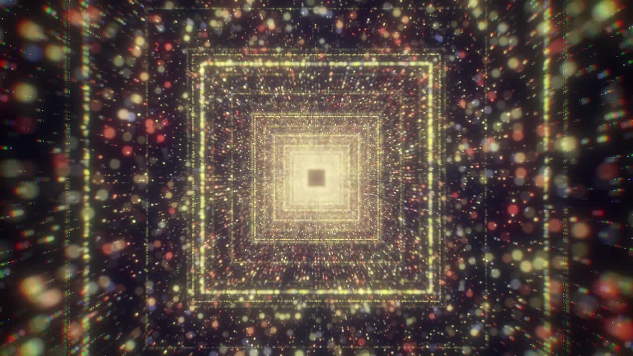 Abstract Tunnel of Glowing Light