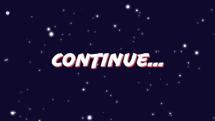Animation of word continue... sign