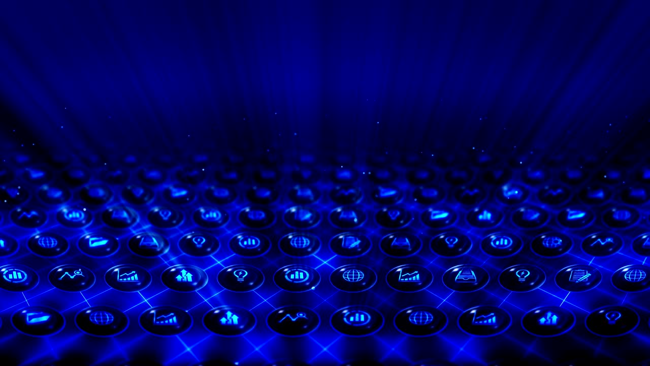 비즈니스 아이콘 세트, 글로벌 비즈니스 배경, cg 루프 애니메이션