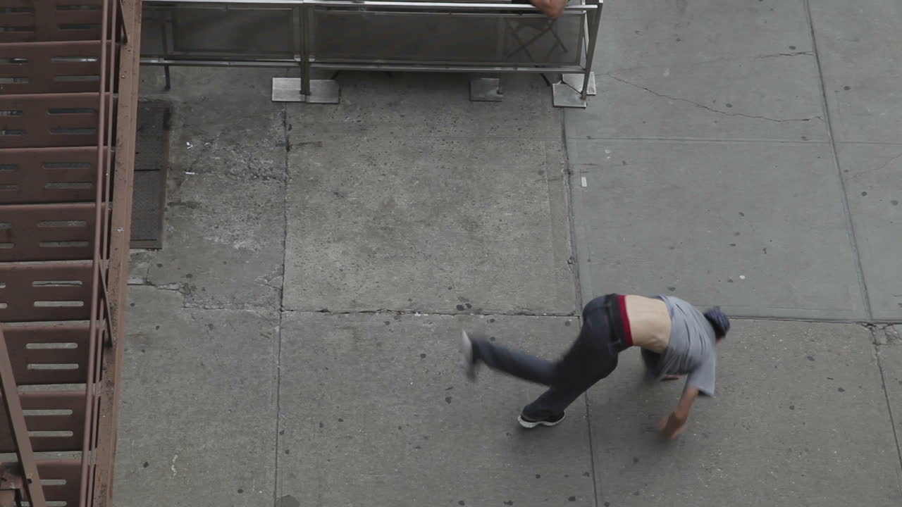 뉴욕에서 남자 브레이크 댄스