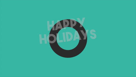 Happy-Holidays-text-with-circle-on-green-gradient