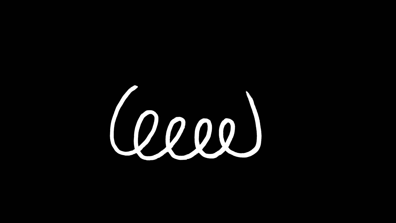 Seamless Loop of an Animated White Wavy Line on Black Background