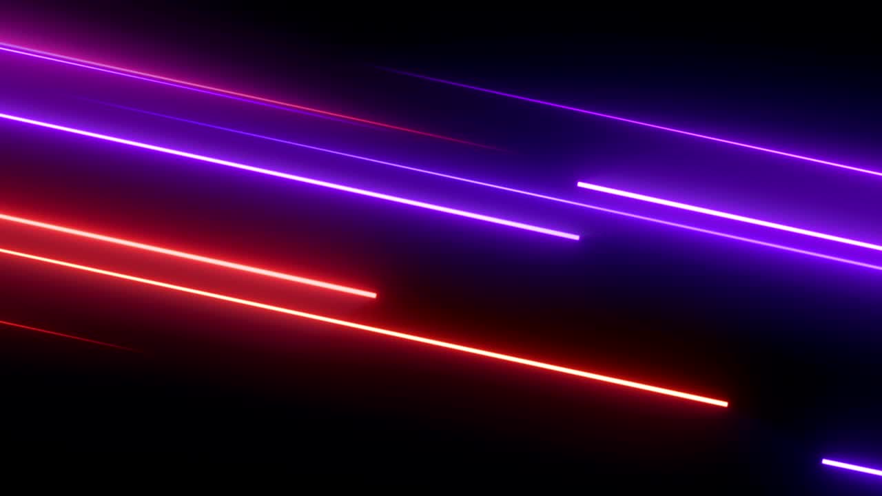Glowing lines, abstract animation