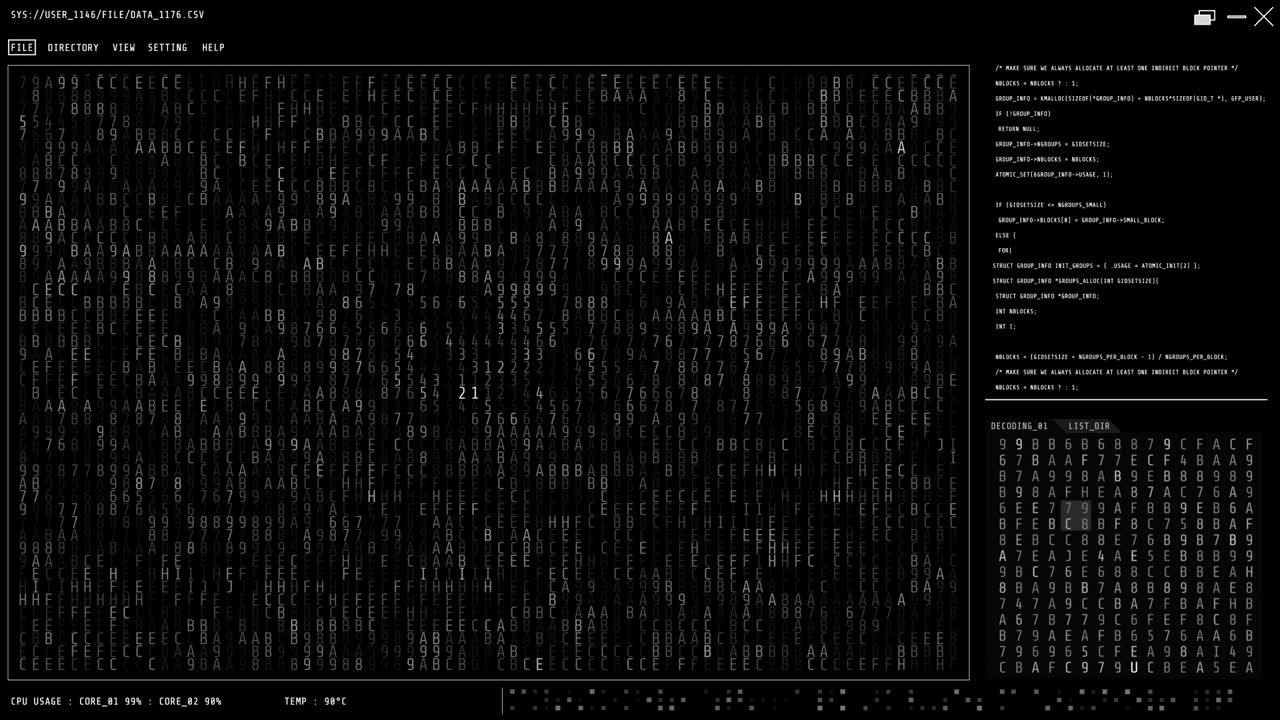 interfaz de usuario futurista con pantalla de análisis de grandes datos