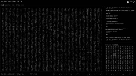 interfaz de usuario futurista con pantalla de análisis de grandes datos