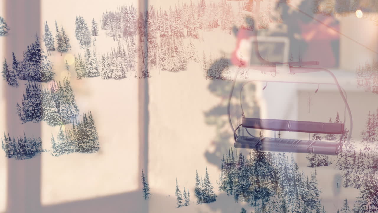 겨울 풍경 과 크리스마스 장식 의 비디오