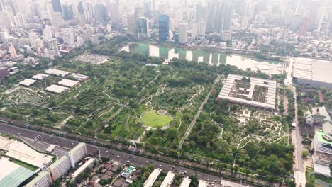 drone view of benchakitti park