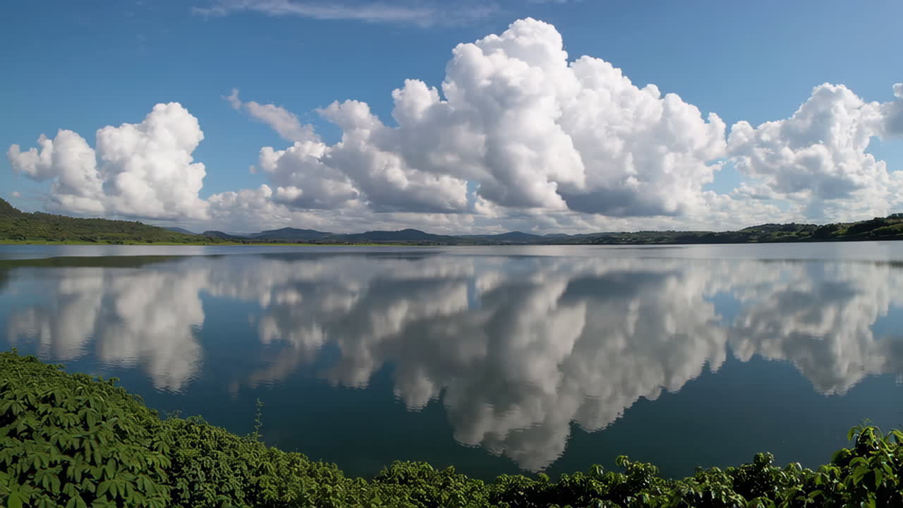Reflective Lake with Cloudscape