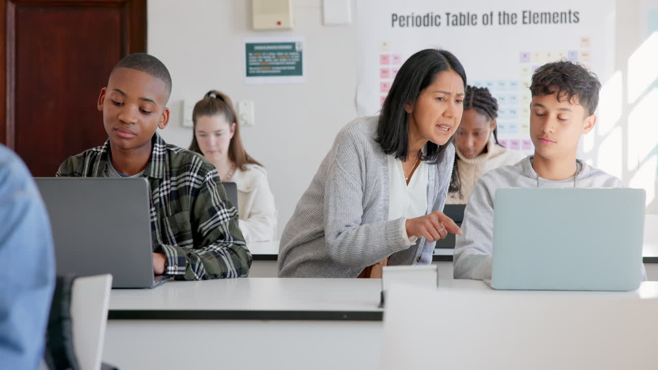 교사, 학생들과 과학