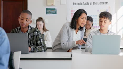 teacher, students and science