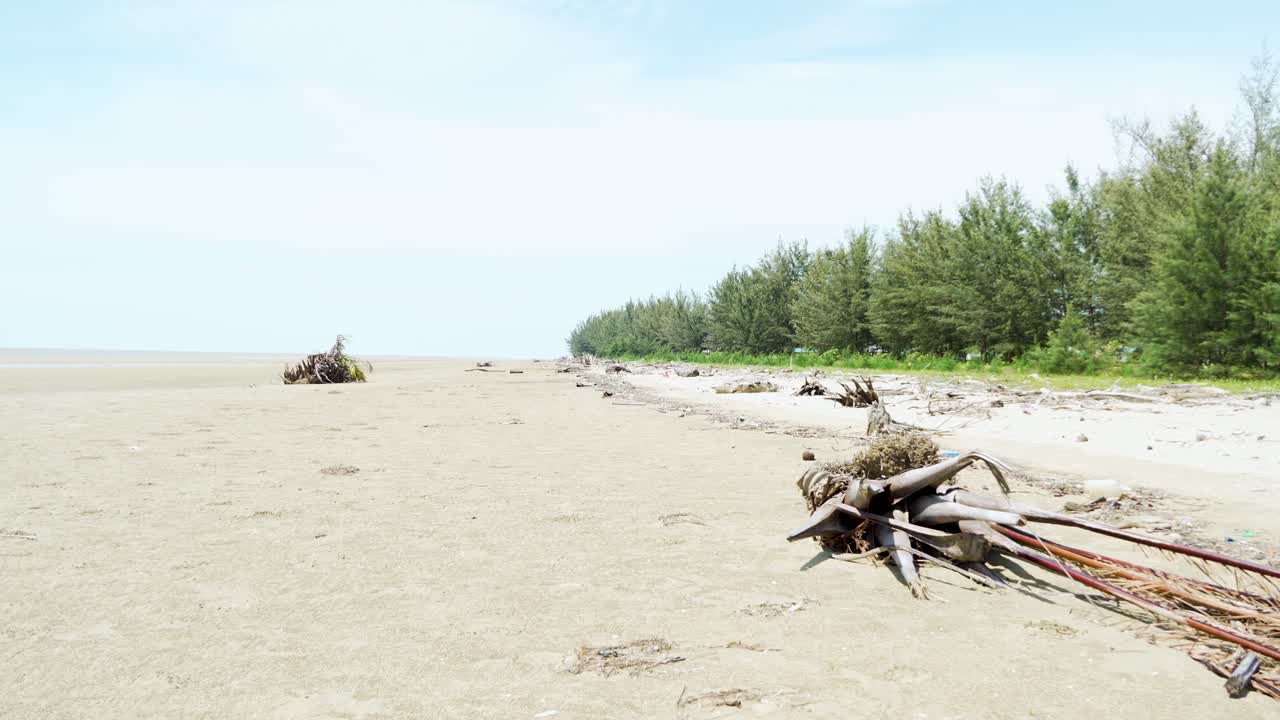 Beautiful Summer View At Kabong Beach,White Sandy Beach,Blue Sky,Sea And Green Trees.