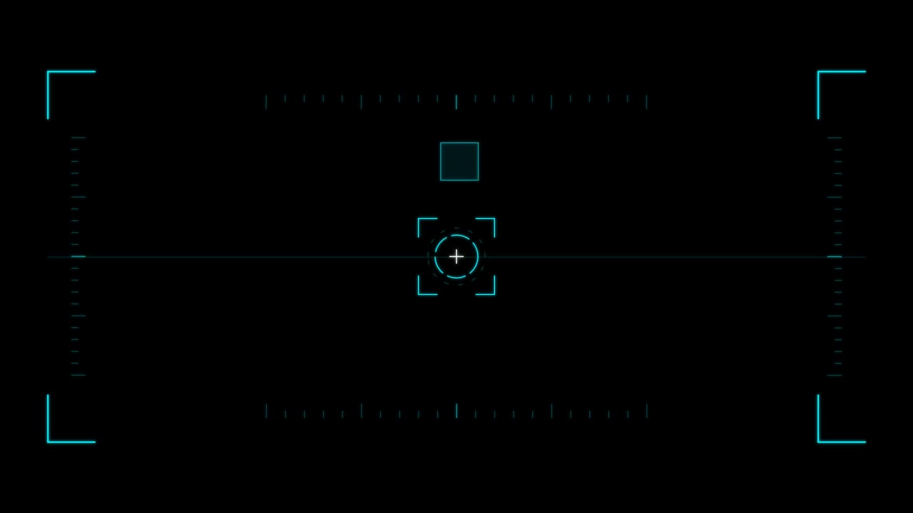 Digital HUD Interface with Moving Target Tracking Box